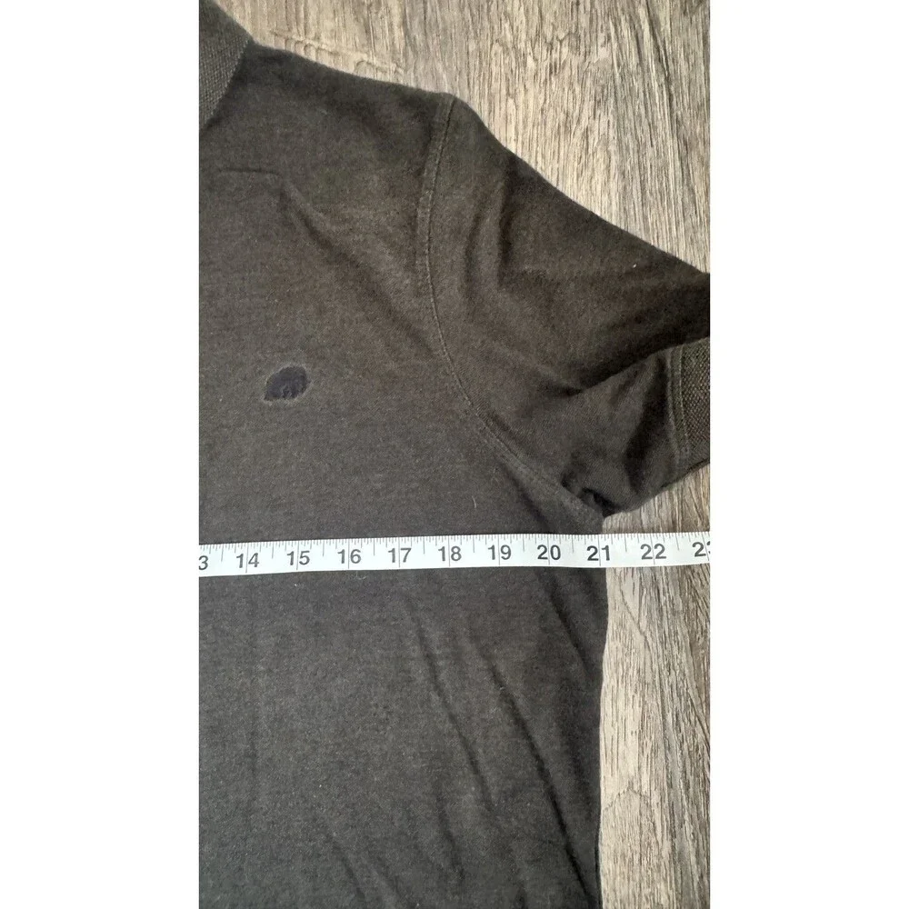 Banana Republic Mens size LT Brown Organic Cotton Mammoth Logo Pique Polo Shirt